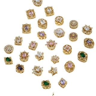 宏雲Hongyun-Ala新品-保色14k包金幾何型蕾絲花邊多孔隔珠diy單排雙排多排珍珠飾品配飾