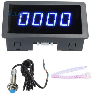 4 數字 LED 藍色轉速表 RPM 速度表 + 霍爾接近開關傳感器 NPN