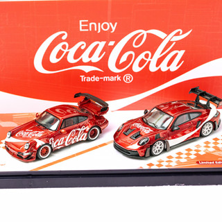 Cool Car 1//64 保時捷 964 992 可口可樂塗裝 閤金車模 壓鑄 汽車玩具 收藏 生日禮物