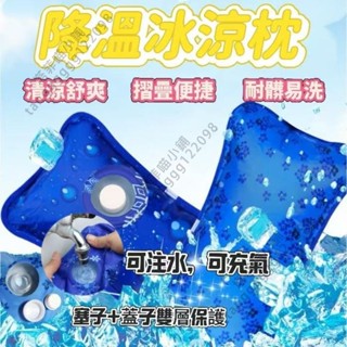 臺灣出貨 冰枕冰墊冰枕頭兒童成人水枕頭降溫夏午睡冰涼枕嬰兒冰晶水枕凝膠 夏日必備 薄荷冰感 透氣防曬 遮陽帽 夏季驅蚊