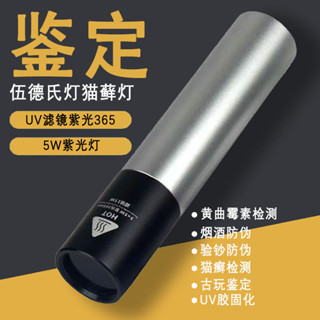 #Money 檢驗手電筒伍德氏燈5瓦強光瓷貓苔尿固化膠36驗鈔手電筒伍德氏燈5瓦強光瓷器貓錳尿固化膠365nm魔力檢測紫