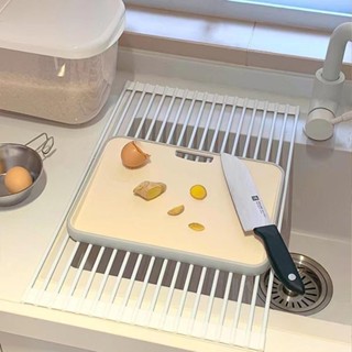 新店超值特惠矽膠瀝水架可折疊水槽洗碗池碗架瀝水籃隔熱架廚房置物架收納架