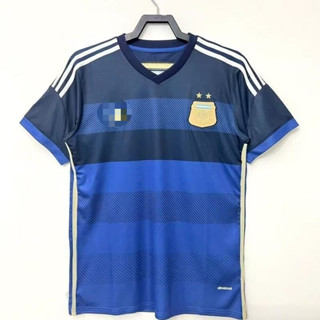 經典復古 2014 年阿根廷客場足球球衣尺寸 S-2XL