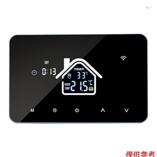 恆溫器溫度控制器,用於水加熱 LCD 顯示屏觸摸屏週可程式設計地暖恆溫器,適用於家庭學校辦公室酒店