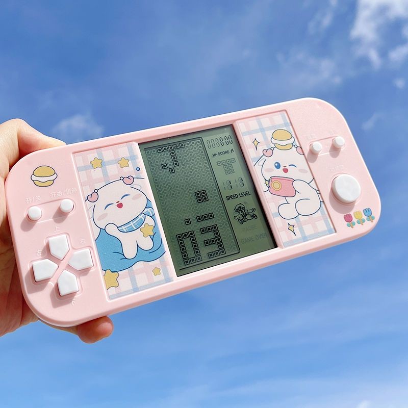 掌上俄羅斯方塊遊戲機潮圖INS風休閒解壓大屏益智遊戲機玩具Mobile Tetris Gaming Machine Tr