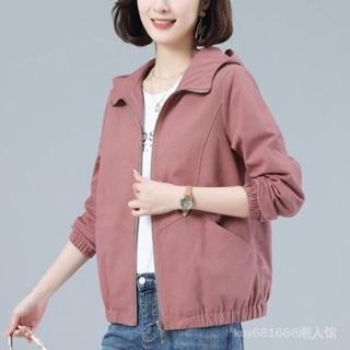 中年大碼新款短外套短款韓版春秋女寬鬆媽媽小個子2025有裡布風衣