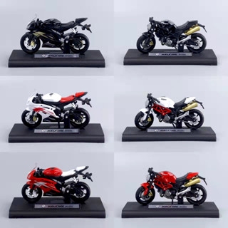 模擬摩托車模型 蛋糕裝飾擺件 男孩玩具 1：18合金滑行摩托車 擺件 桌擺 居家裝飾 模型 模型玩具 模型車