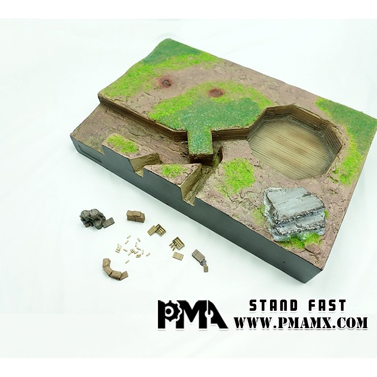 現貨 1:72 德國88毫米高射炮陣地 場景模型 地臺 PMA P0215