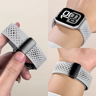 適用小米手環9Pro錶帶xiaomi8Pro磁吸扣網洞矽膠透氣紅米watch4/5腕帶男女生redmiwatch5錶帶