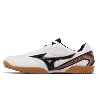Mizuno 桌球鞋 Crossmatch PLIO RX4 男鞋 白 黑 膠底 美津濃 ACS 81GA1830-51