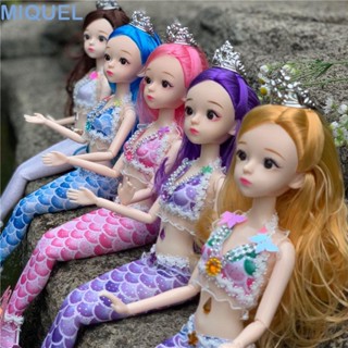 MIQUELBJD娃娃3D眼睛可拆卸的衣服可愛13關節可移動女孩生日禮物時尚裝扮玩具