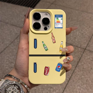 現貨 iPhone 手機殼 保護殼 液態矽膠 夏日飲料冰箱 適用於蘋果16-11全系列 可愛 創意 防摔殼 殼殼樂園