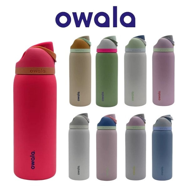 Owala Freesip 水瓶 24 盎司 32 盎司防漏運動水杯不銹鋼吸管杯不含 BPA