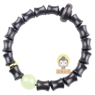 『師傅加持』祈福🔥開光 天然實木創意綠檀手串竹節小巧男女情侶手鍊飾品檀木文玩自然清香 化太歲 偏財 轉運 開財庫
