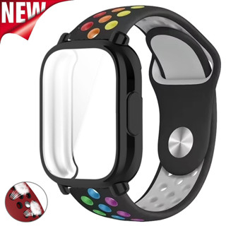 彩色 TPU 外殼和矽膠錶帶相容 Redmi watch 5 Active 男士女士運動矽膠錶帶,適用於 watch 5
