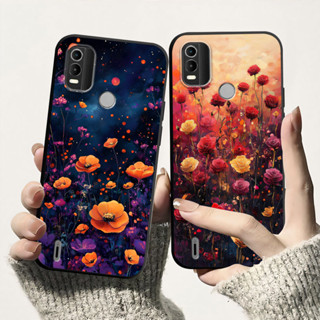 NOKIA 諾基亞 C21 Plus C31 C22 C30 手機殼時尚外殼彩印花卉軟矽膠 TPU 防震手機殼諾基亞 C