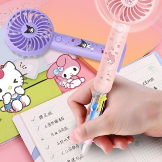 可愛迷你風扇筆卡通小風扇學生宿舍辦公室usb充電三檔手持風扇W240429