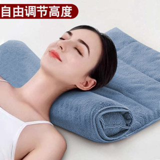 行房枕 客製化抱枕 頸椎枕頭護頸枕芯助成人睡眠專用睡覺可自由調節高度的毛巾枕頸頭