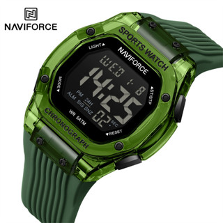 NAVIFORCE NF7113 男士手錶時尚流行矽膠錶帶 5ATM 防水電子手錶簡約日曆時鐘