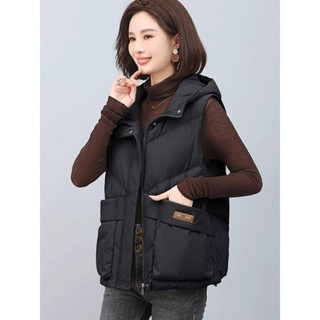 免運 韓國代購 零下-40度 羽絨服 女 加厚保暖外套 雪地外套羽絨馬甲女秋冬季高階感2024新款外穿時尚洋氣坎肩加厚小