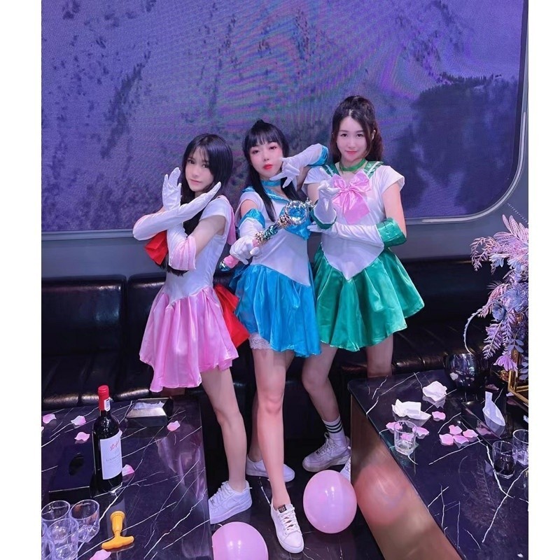 芊芊優選 熱賣 下殺 萬聖節動漫服裝 美少女戰士月野兔cos服 月野兔水冰月 火野麗 愛野美奈子cos動漫衣服 水手服