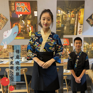【日式制服】工服訂製日式料理服飾和服韓國日本工作服裝迎賓服和風男女服務員刺繡店員服飾選素雅煥新氣質