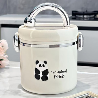 保溫飯盒 LUNCH BOX 【店鋪】高顏值保溫飯盒上多格不鏽鋼大容量超大便當盒保溫飯桶 25-3-31