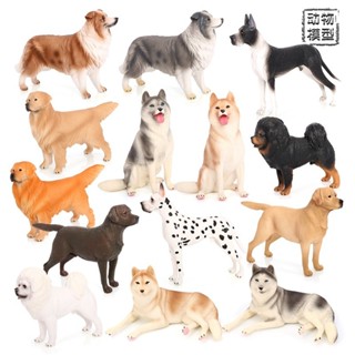 實心模擬狗模型邊牧哈士奇牧羊犬拉布拉多藏獒兒童認知玩具擺件 UUPG