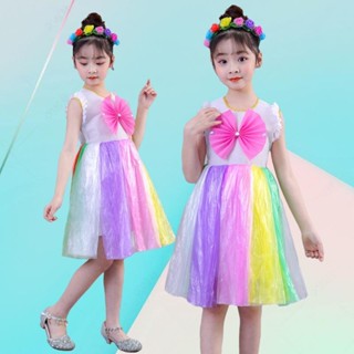 兒童廢物利用製作環保時裝秀親子走秀幼兒園手工材料製作環保服裝515