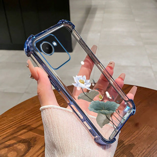 Realme C30 c30s NAREO 50i PRIME手機殼TPU蓮花紋四角防摔透明殼