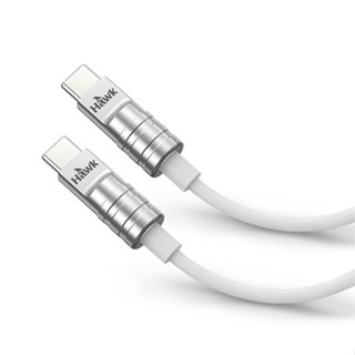 Hawk Type-C to Type-C液態矽膠充電傳輸線1.2M(04-CPC128WH)[大買家]