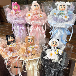 可愛蠟筆小新花束 模擬皂花成品 小新花束 生日送 女生 畢業花束 520禮物