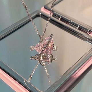 韓國時尚甜心星球項鍊女銀色鎖骨鏈 Ins 風格奢華設計鎖骨鏈女孩