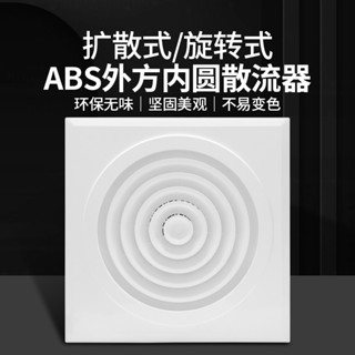 臺灣出貨│ 新款ABS外方內圓圓形散流擴散式旋轉式固定式中央空調室內通風口園藝器具 上新