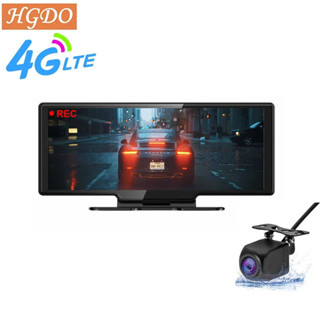 HGDO 11 "4g行車記錄儀雙鏡頭後視鏡攝像頭安卓8.1 ADAS GPS1080P車載Dvr影片記錄器記錄器儀錶闆