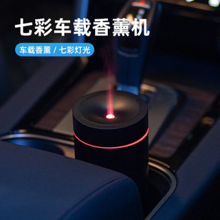 車載香薰機 便攜小型桌麵霧化器七彩氛圍燈車載usb擴香補水加濕器