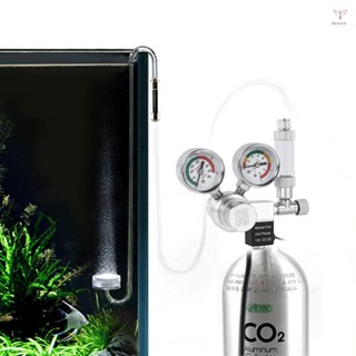 Toyutw)12v 輸出電壓水族箱 CO2 調節器 CO2 壓力調節器帶電磁閥大型雙壓力表氣泡計數器和止回閥用於 CO