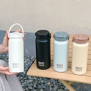 臺灣發貨- 800ml雙層不銹鋼保溫瓶帶吸管大容量便攜戶外運動旅行保溫瓶不倒翁