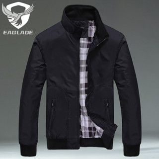 Eaglade 摩托車騎行飛行員夾克男士防水風衣 S1268 黑色 D04