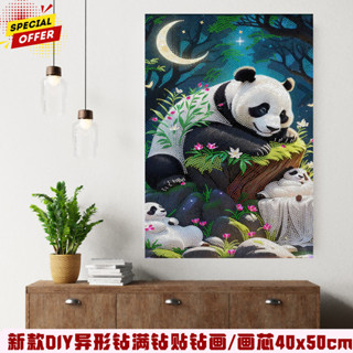 5D炫彩異形鑽石畫-夢幻風景/浪漫花卉/治癒萌寵系列 45x55cm大尺寸無框 滿鑽DIY套裝 母親節/生日/新居禮物