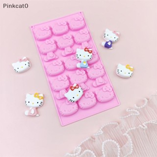 三麗鷗 Pinkcat0 16 腔矽膠 Hello Kitty 模具 Sanrio Cat 巧克力餅乾模具用於烘焙不粘狗