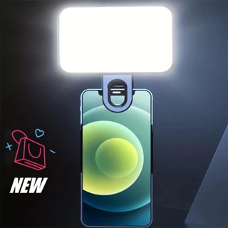 便攜式迷你自拍燈可充電 3 種模式夾式 LED 燈
