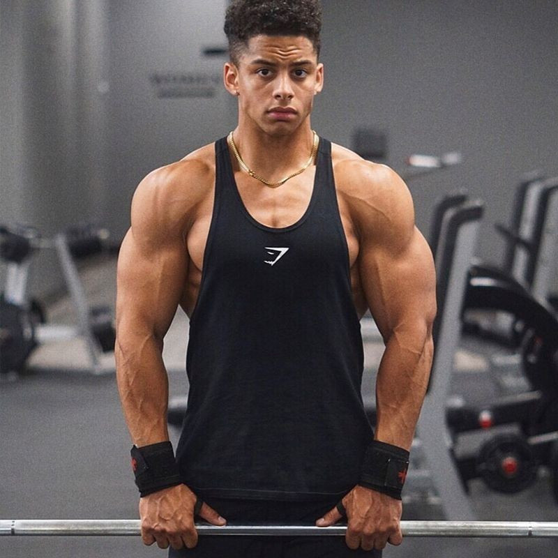 英國GYMSHARK CRITICAL細帶彈力棉背心健身運動訓練男吊帶顯身材