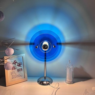 包豪斯飛碟浪漫氛圍檯燈☕️ USB插電 OL創意炫彩包豪斯飛碟燈 臺燈 網紅直播 自拍氛圍燈 臥室浪漫 小夜燈 床頭燈
