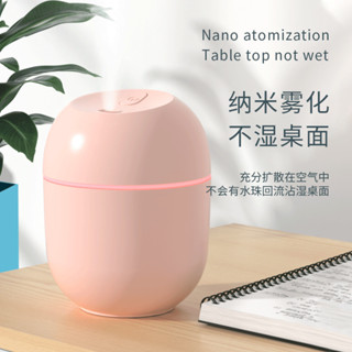 桌麵靜音迷你USB彩蛋水滴加濕器家用車載大霧量彩燈220加濕器