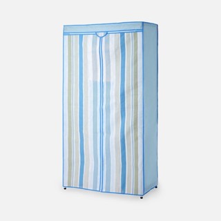 (組合) 經濟型烤漆三層衣架(黑)+哥登衣櫥套 90x46x180公分