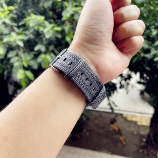 免運錶帶女士 華為watch GT尼龍錶帶Fitbit versa榮耀智慧快拆帆布錶帶20m