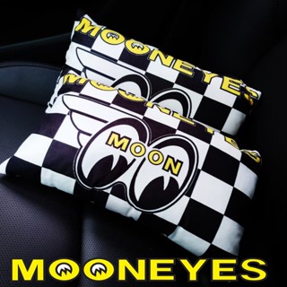 Mooneyes月亮眼潮流汽車頭枕護頸枕JDM座椅枕頭高檔舒適車用頭枕touzhen5.3