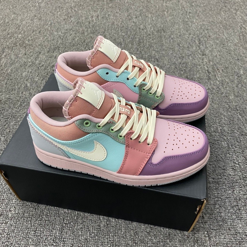 【實物照片】UA Air Jordan 1 Low “Pink Purple” 籃球鞋男運動鞋女 AJ1 中性情侶鞋包郵