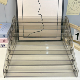 【臺灣熱賣】階梯展示架桌麵多功能大容量收納架美甲店鋪陳列展示架粉餅收納架